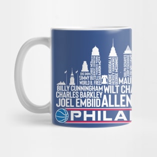 Philadelphia City Basketball Team All Time Legends, Philadelphia City Skyline Mug